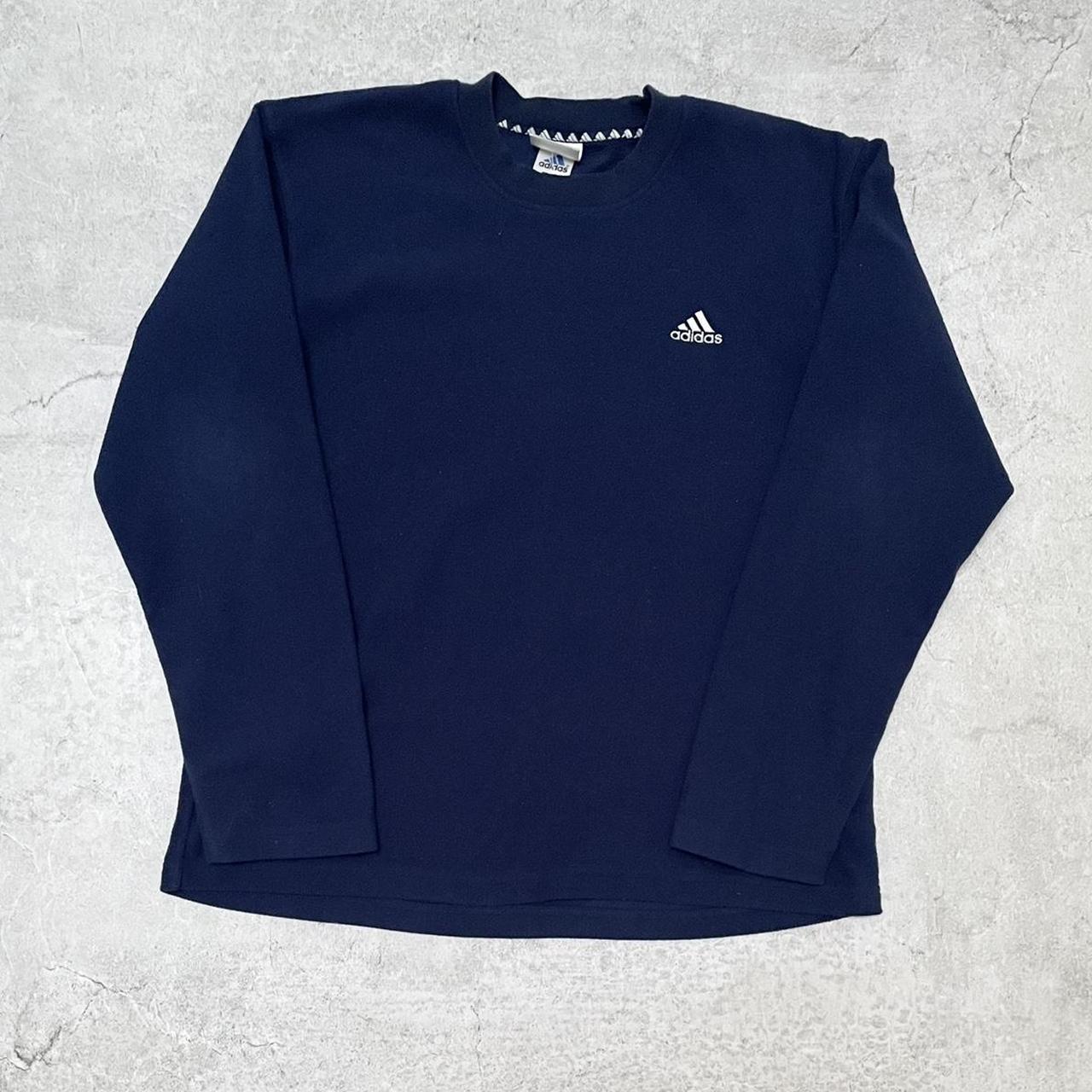 Adidas Men's Navy and White Sweatshirt | Depop