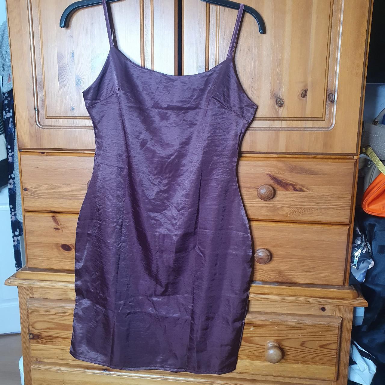 boohoo burgundy wrap dress