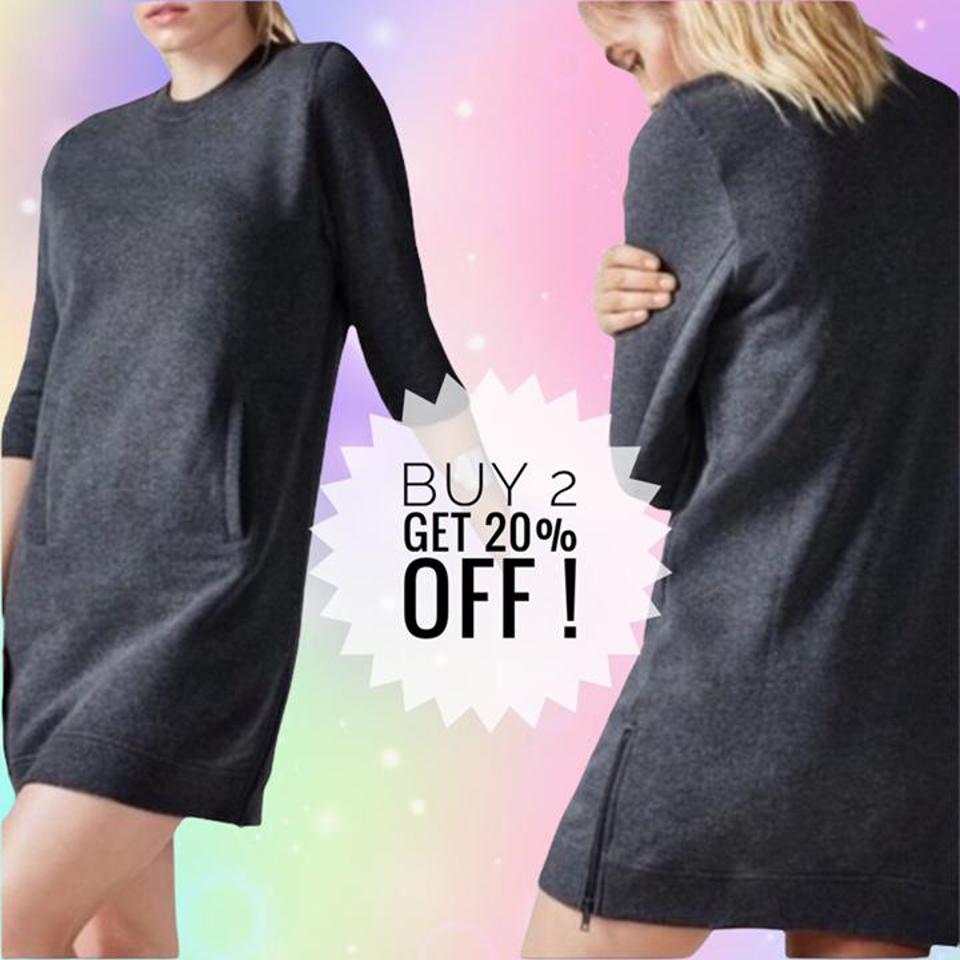 Grey Fabletics Sweater Dress - Functional Side - Depop