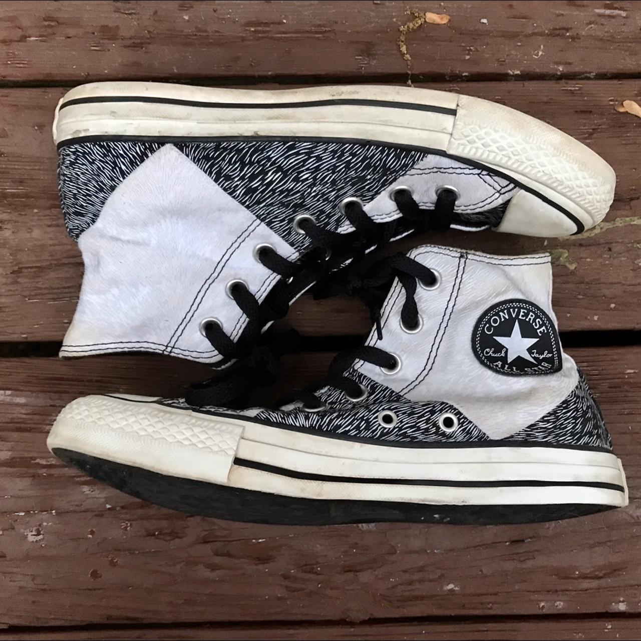 Converse All Star Hightop Reflective Zebra Pattern... Depop