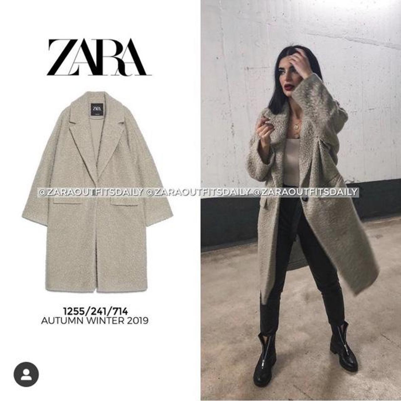 boucle coat zara