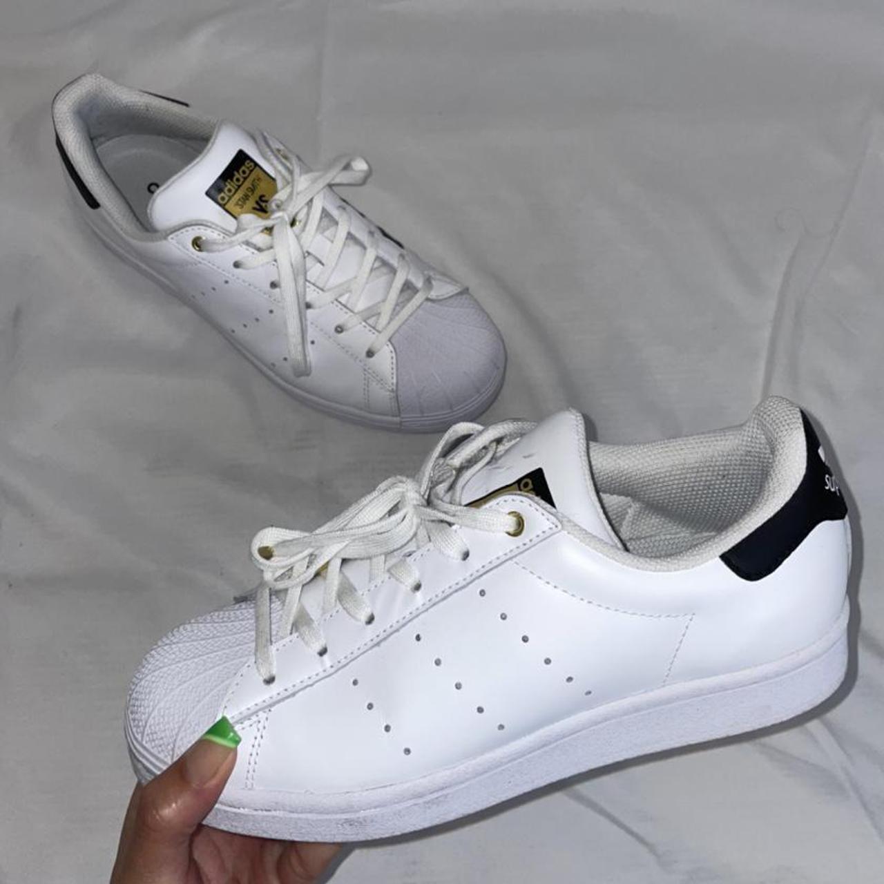 ADIDAS STAN SMITH SUPERSTAR white sneakers. Gently... - Depop