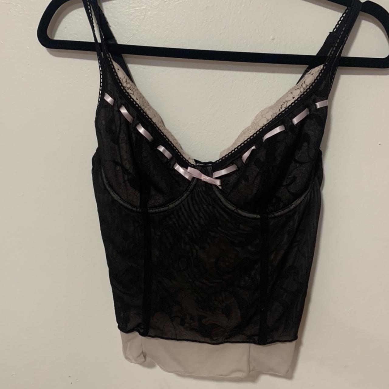 never worn super cute bustier top fits 32-36B... - Depop