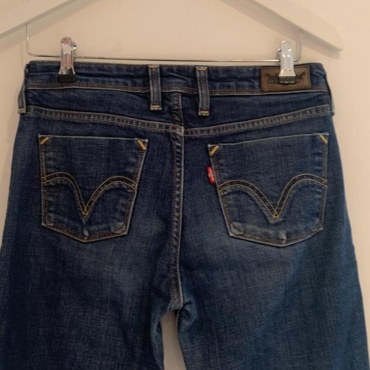 627 levi vintage straight leg women’s jeans! darkish... - Depop