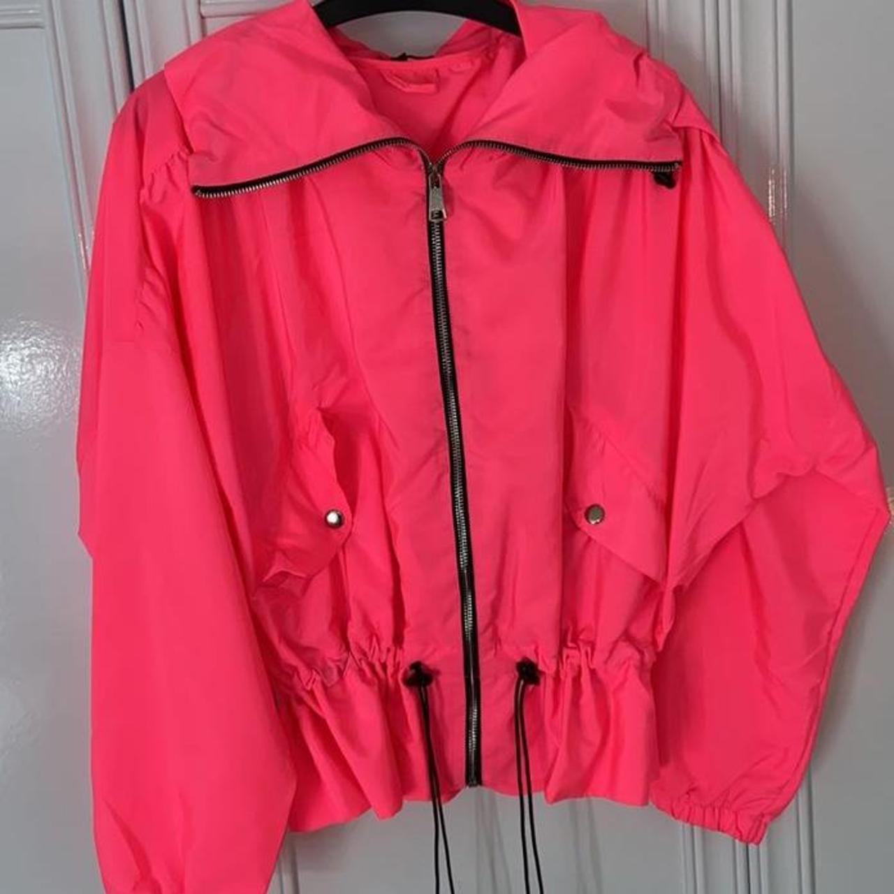 gorgeous neon pink windbreaker jacket SOLD - Depop