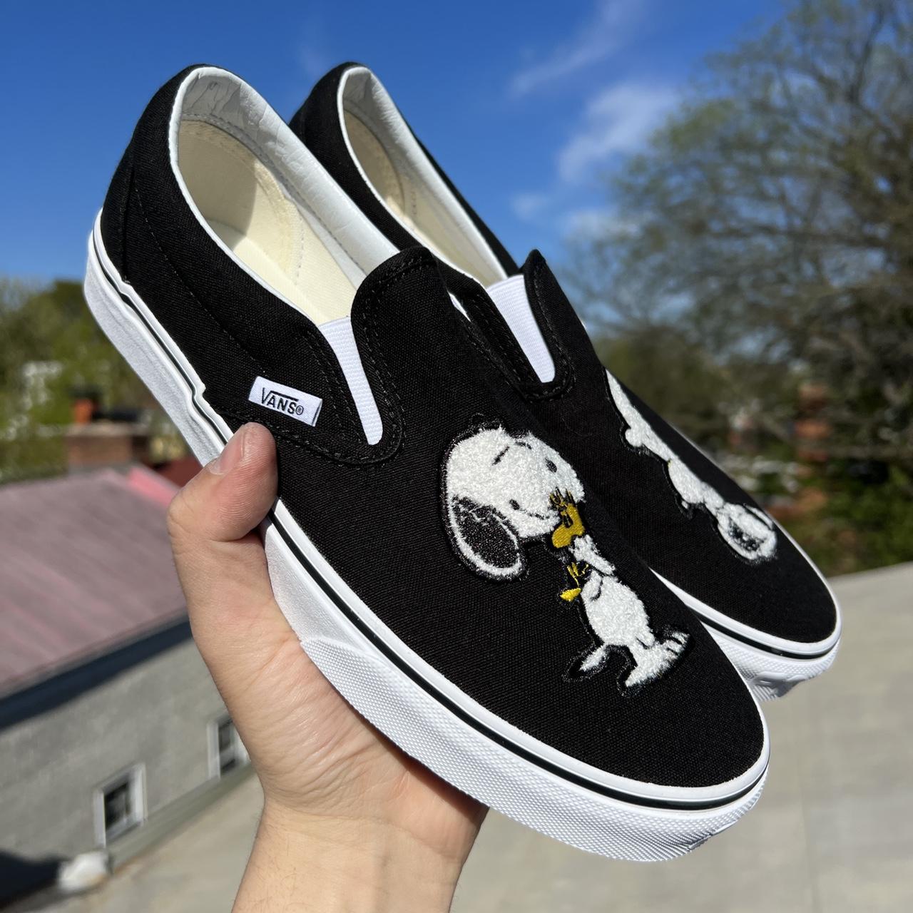 Hoist Overwhelm scheme Vans x Peanuts Slip-On Snoopy Best Friends size... - Depop