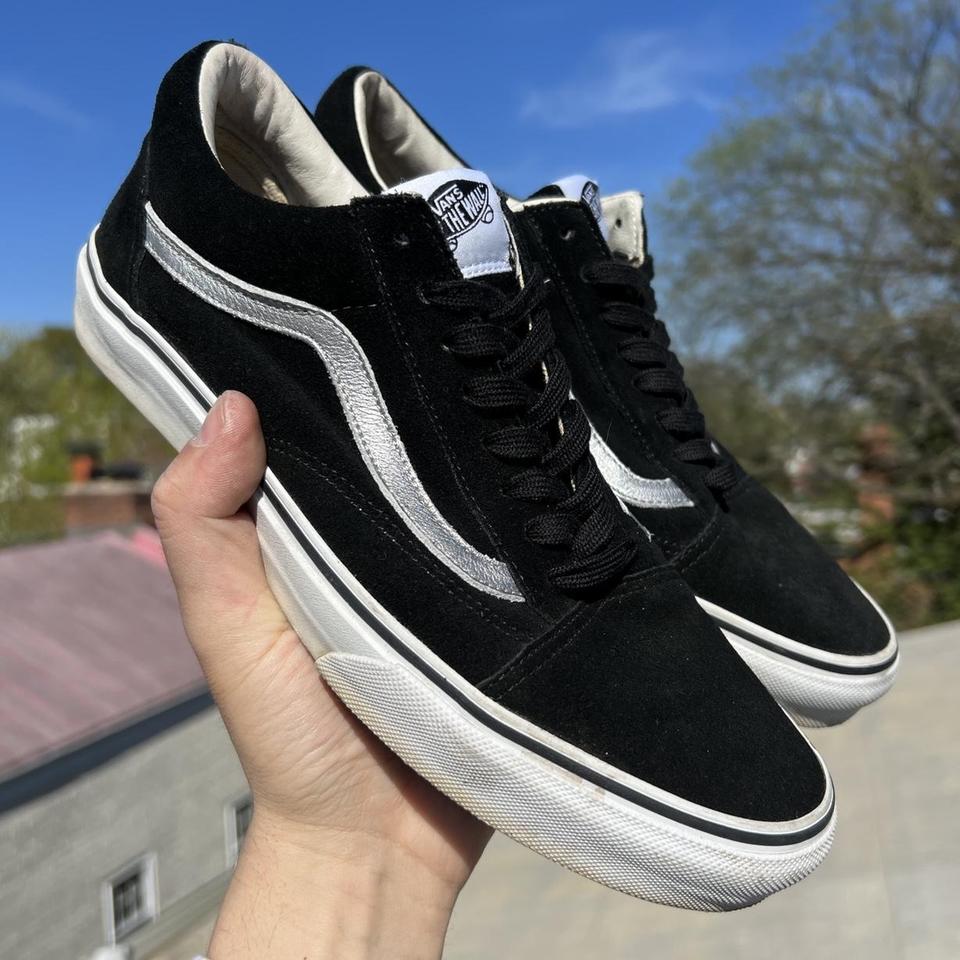 Vans x Supreme Old Skool Black Metallic size... - Depop