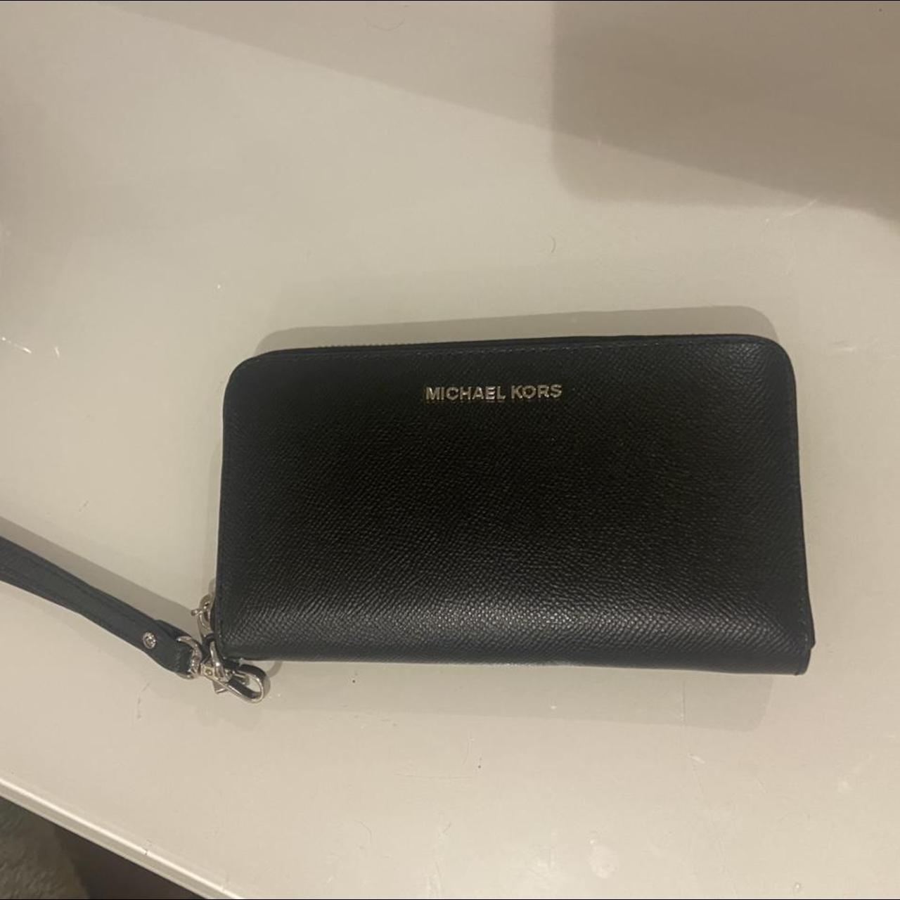 michael kors large crossgrain leather smartphone wristlet