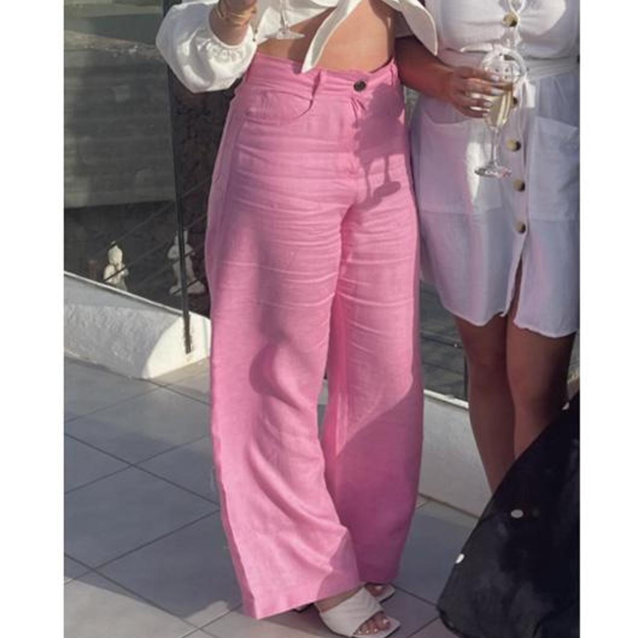 Zara Women's Pink Suit Depop