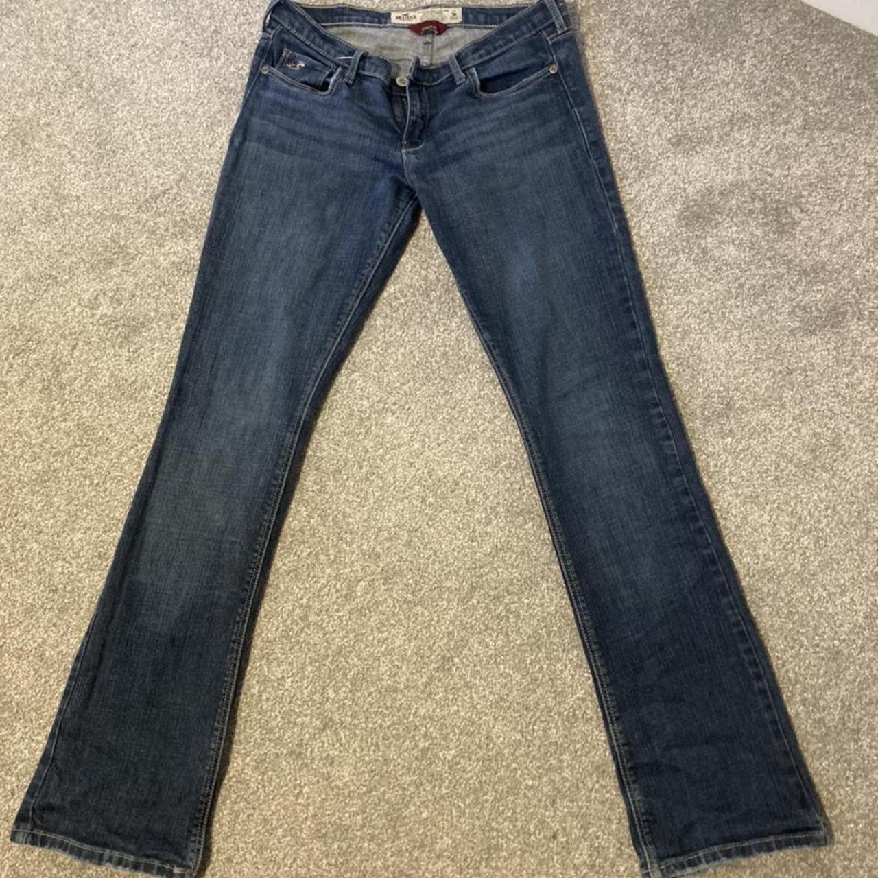 hollister low rise vintage flared jeans, size 5R,... - Depop