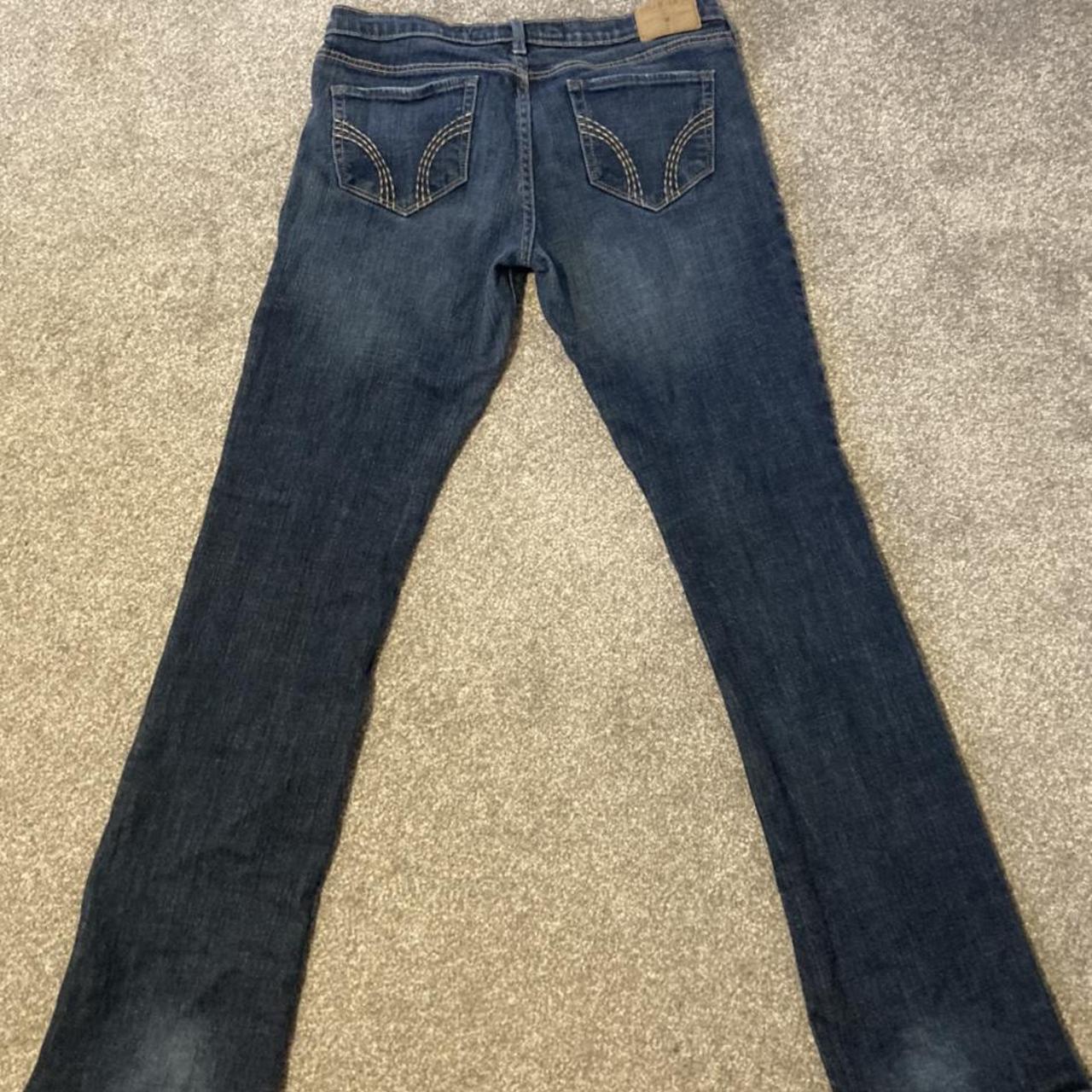 hollister low rise vintage flared jeans, size 5R,... - Depop