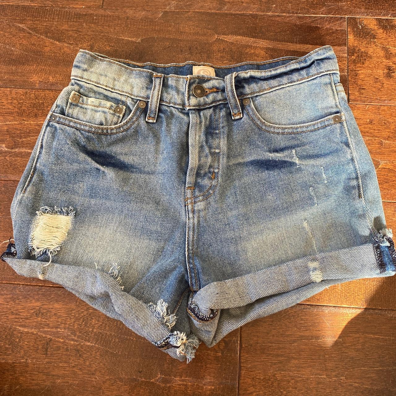 Denim shorts Size 1 or 25 - Depop