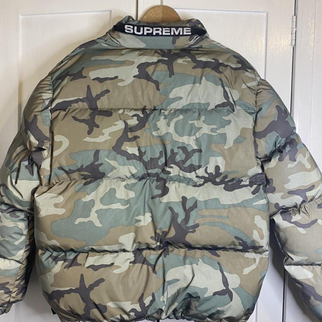 Supreme Reflective Camo Down Jacket Woodland Camo