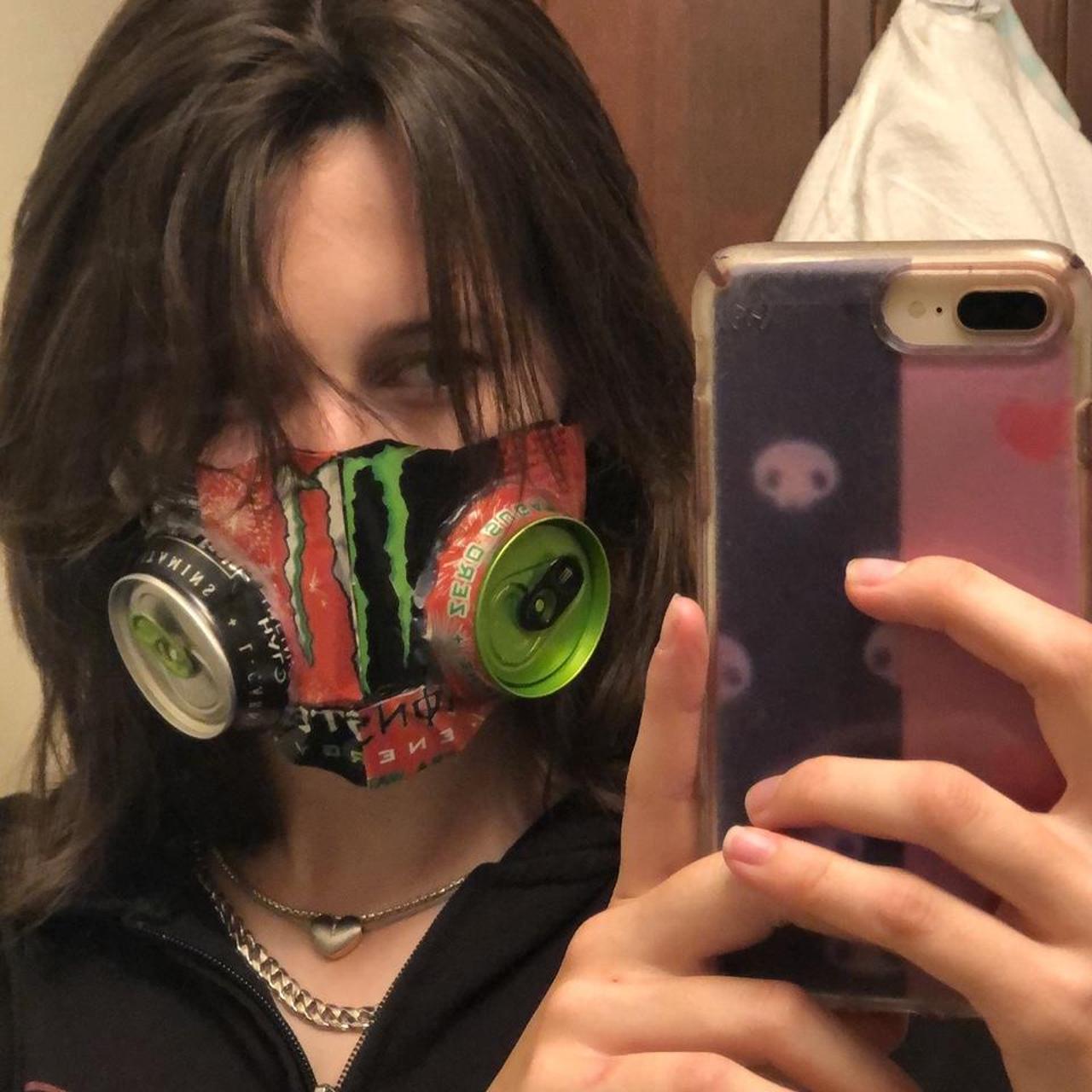 HANDMADE MONSTER ENERGY GAS MASKS INTEREST... Depop