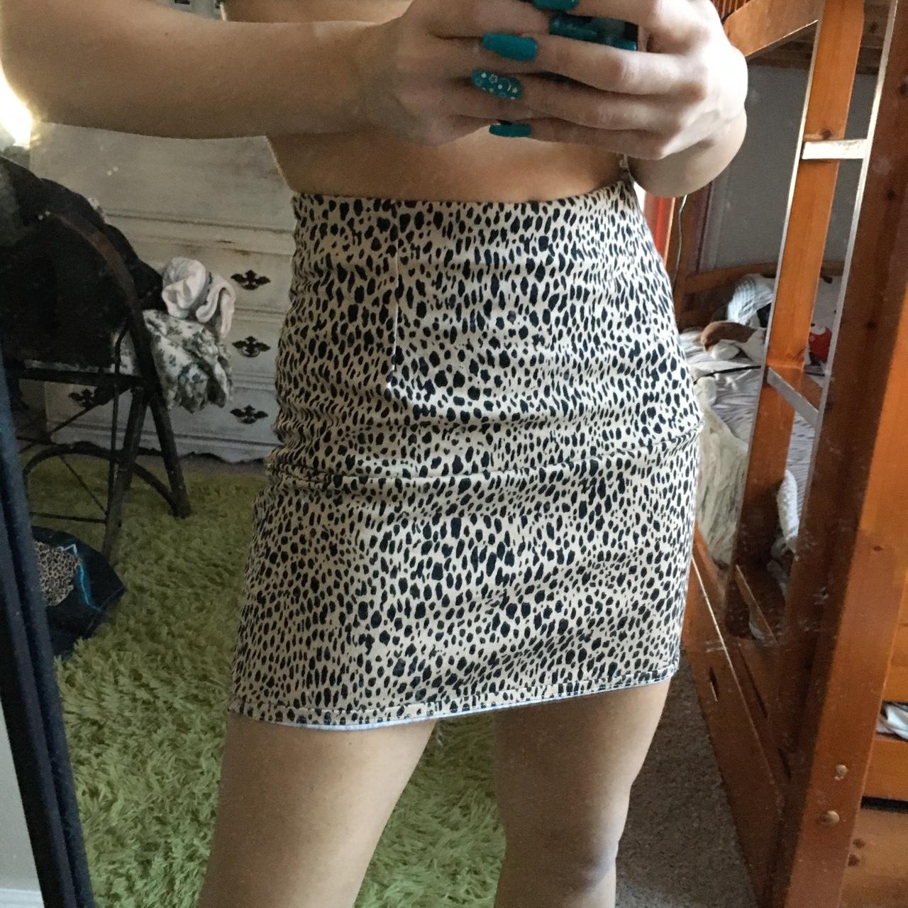 brandy melville cheetah print mini skirt - Depop