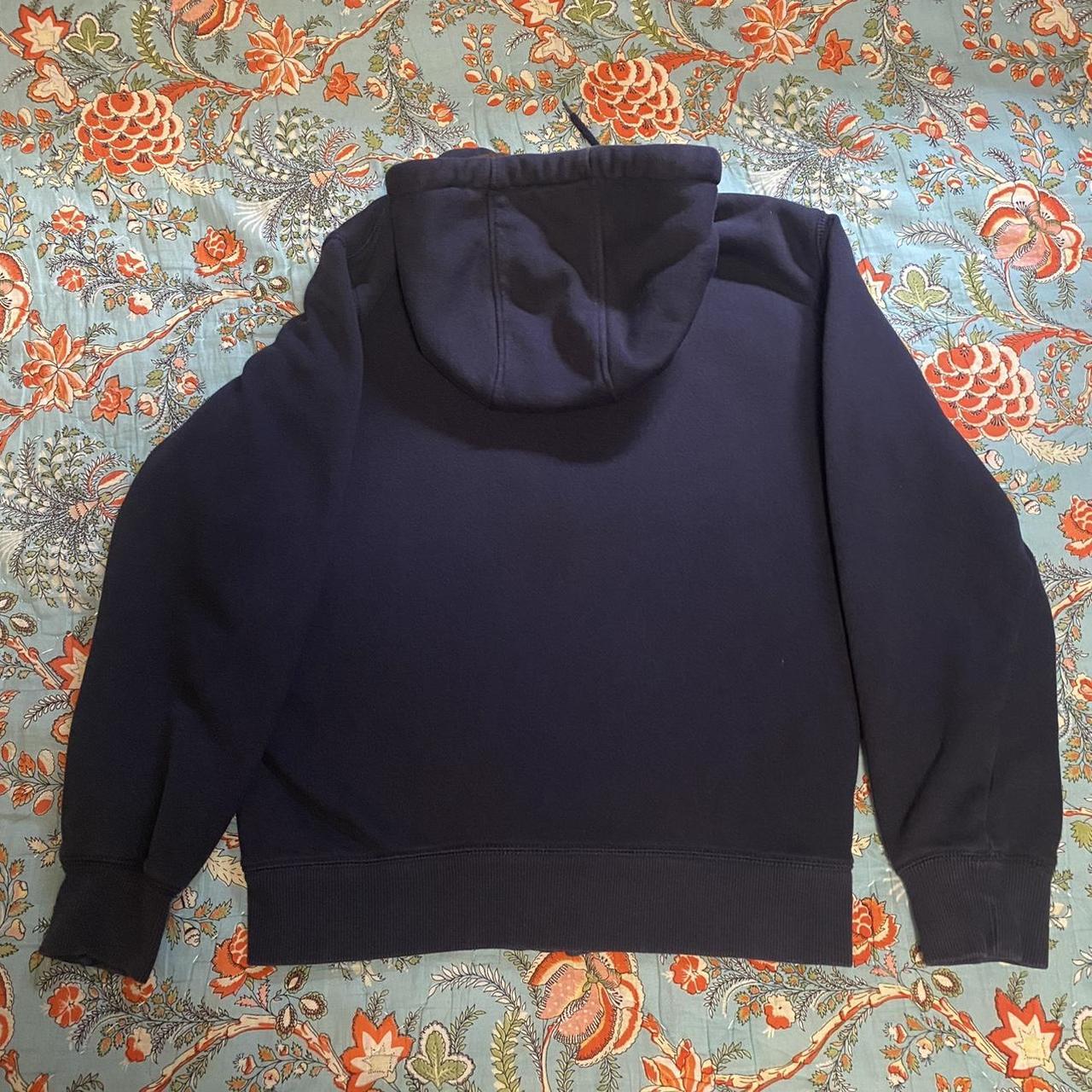 Uniqlo fleece lined thermal lined navy blue zip up... - Depop
