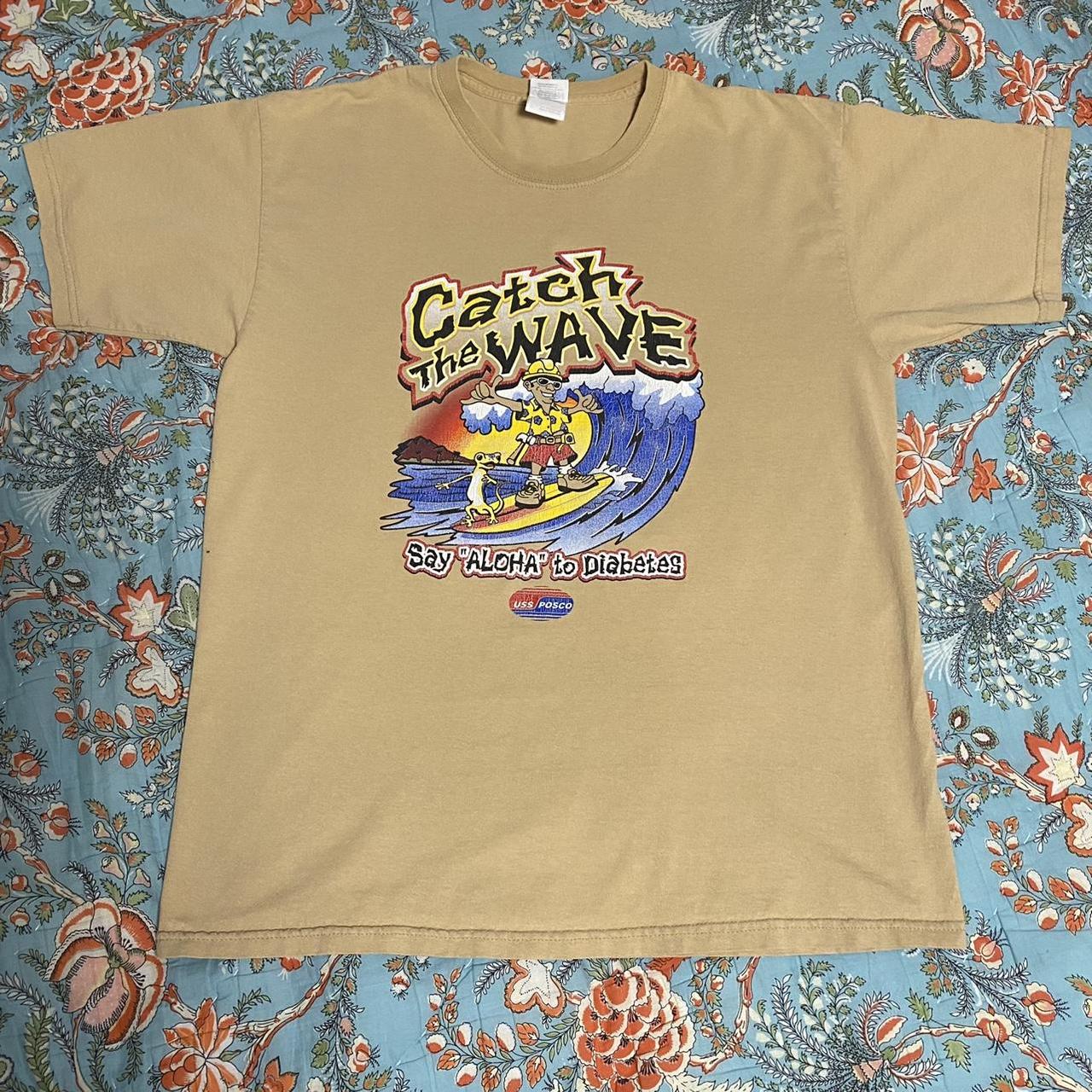 Catch the wave say aloha to diabetes graphic T-shirt... - Depop
