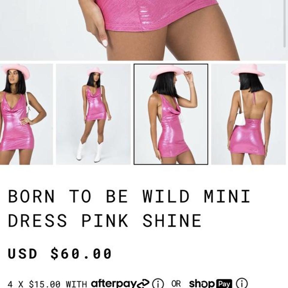 Born To Be Wild Mini Dress Pink Shine