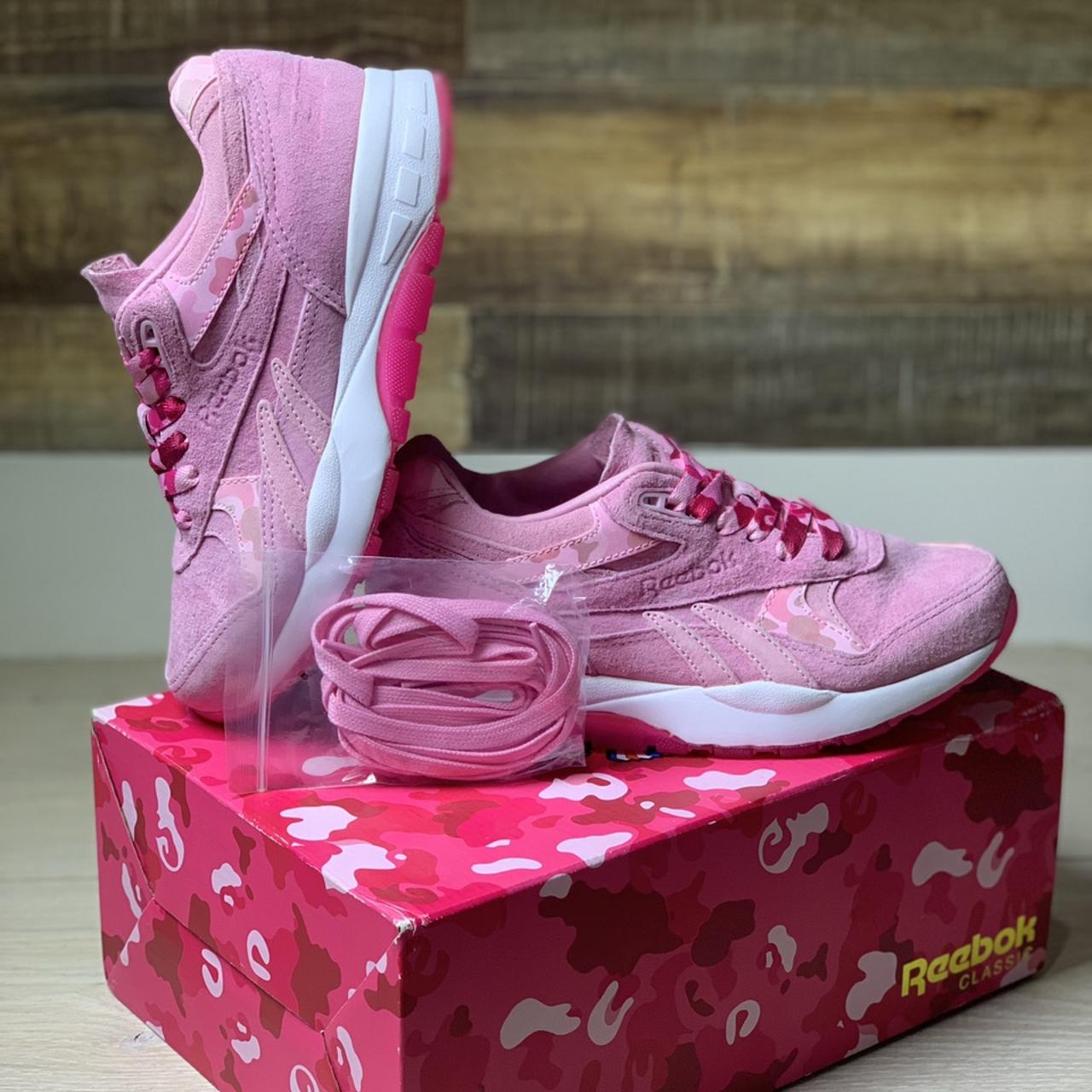 Reebok Women's Pink and White Trainers (2)