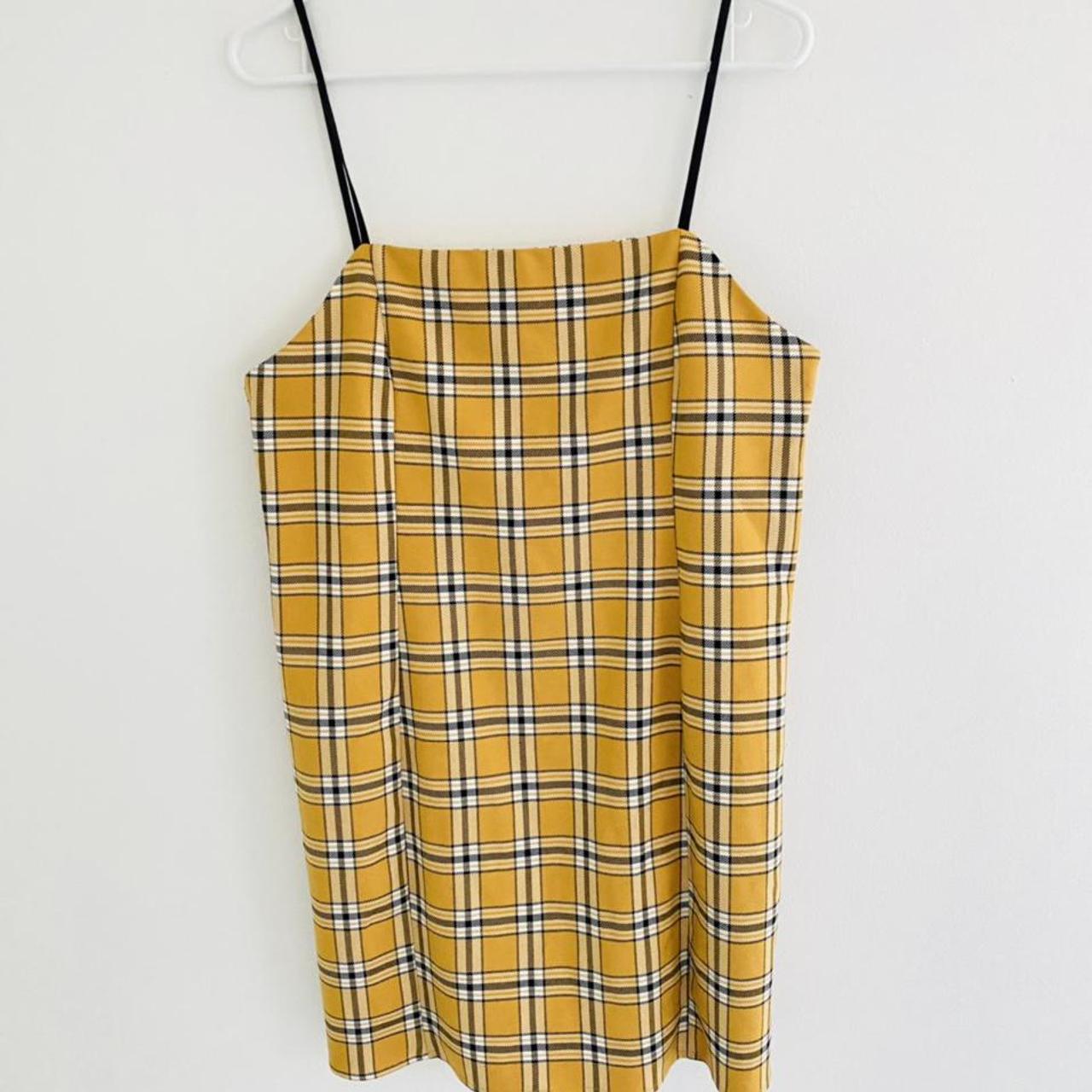 Urban outfitters shop yellow plaid dress