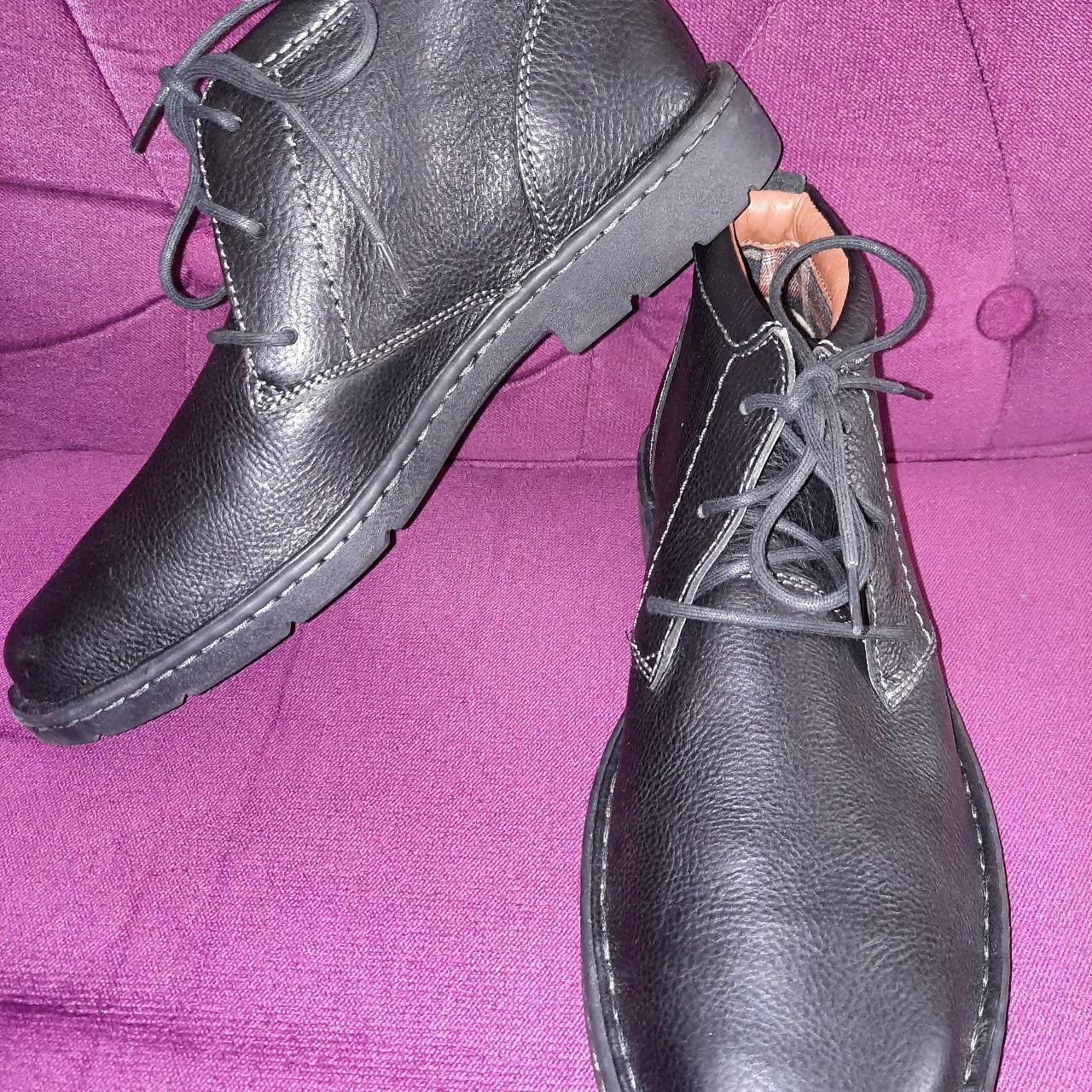 Product Image 1 - CLARKS BLACK GRAINY LEATHER LACE