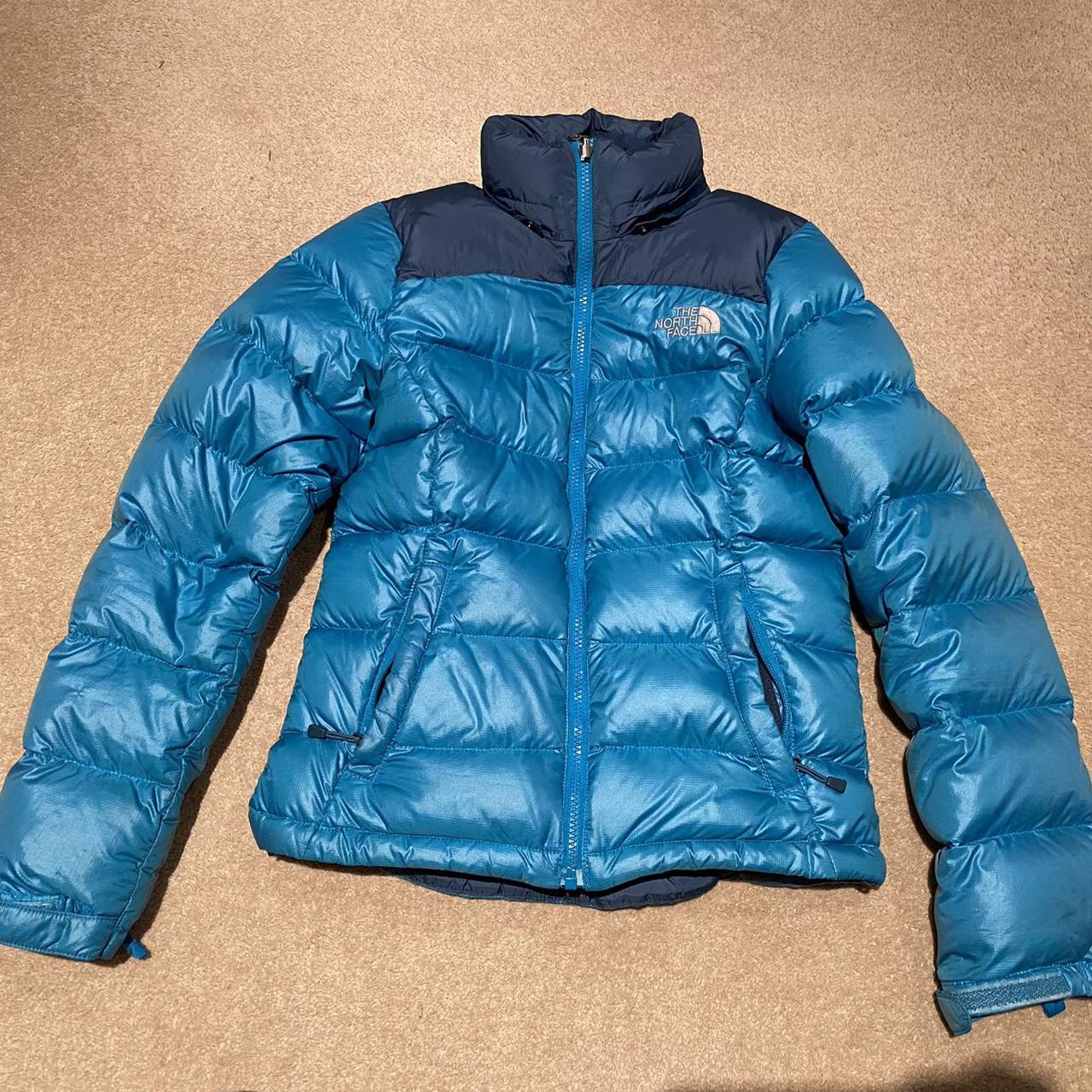 Blue North-Face 700 puffer in size small with hood.... - Depop