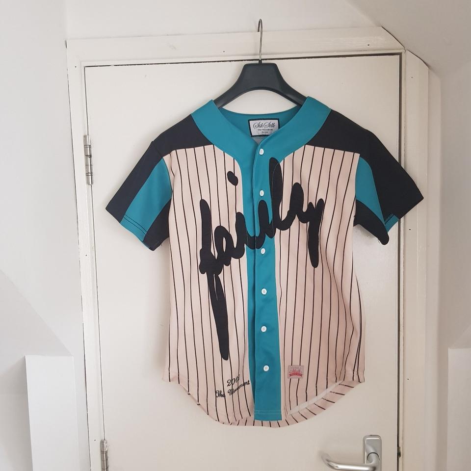 Buy Sik Silk Classic Striped Baseball Jersey Cream