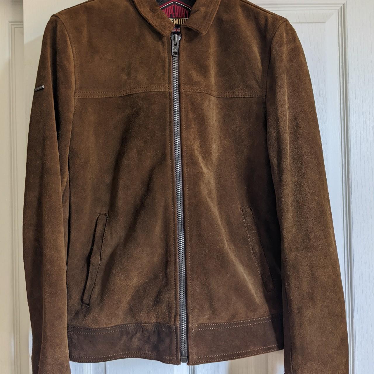 Superdry Men's Suede Jacket, Size Medium - Depop