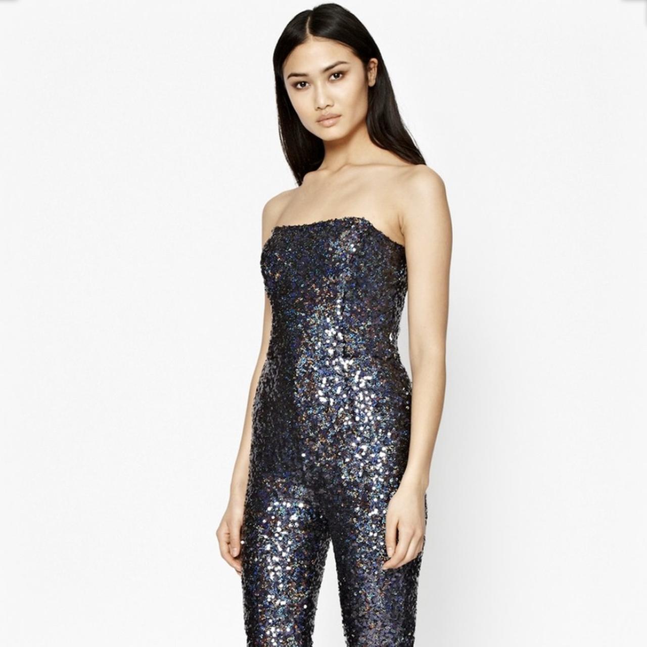 French Connection Lunar Sparkle Strapless all in Depop