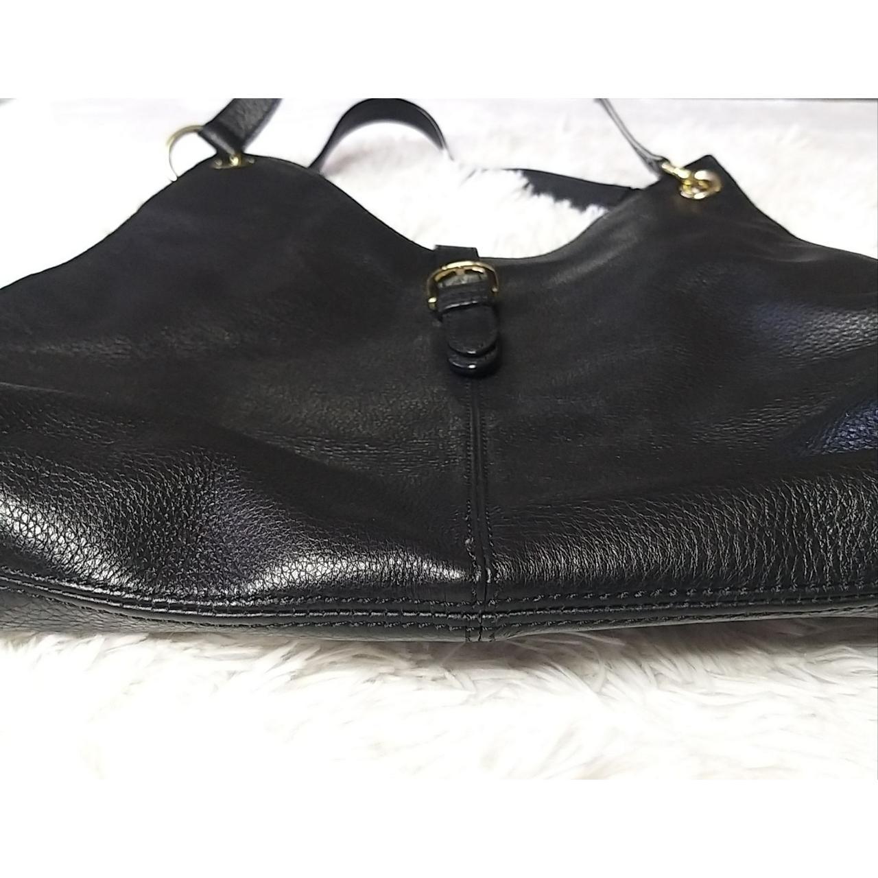 Talbots black large leather hobo handbag Package... - Depop