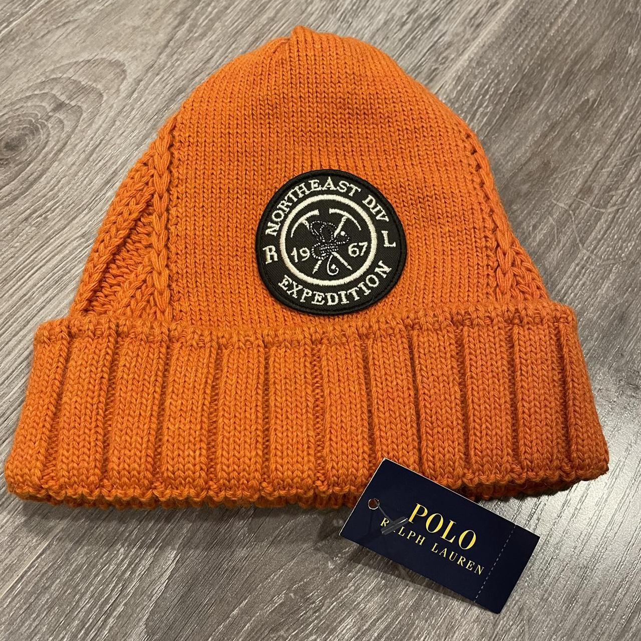 orange polo beanie