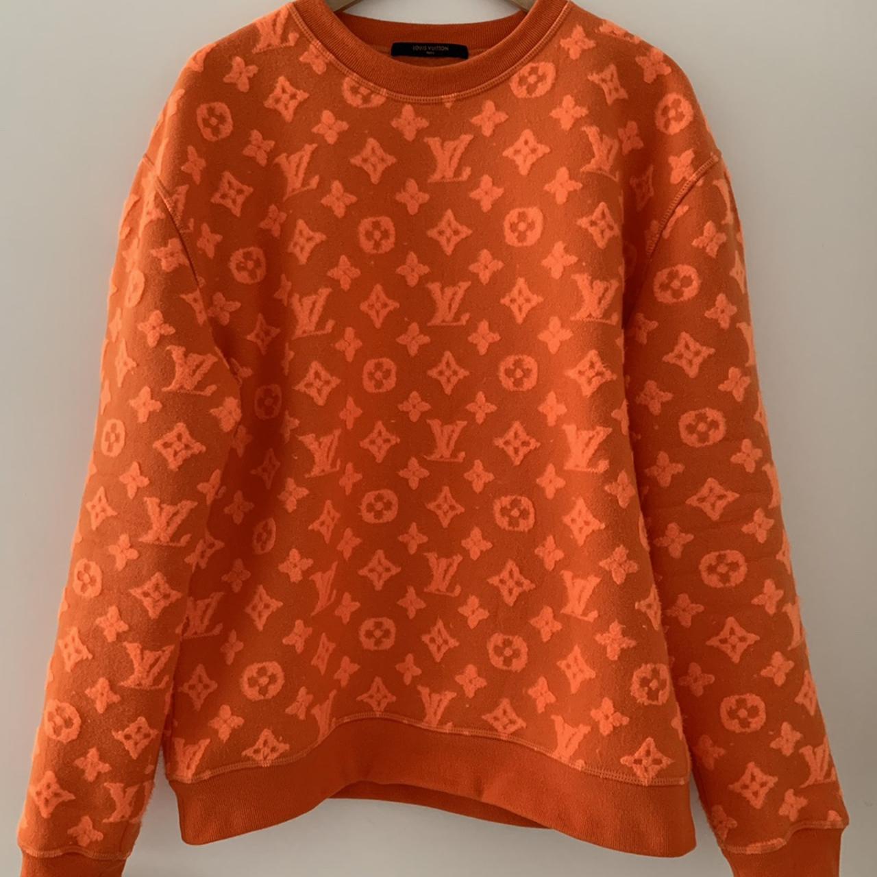 Louis vuitton discount monogram sweater orange