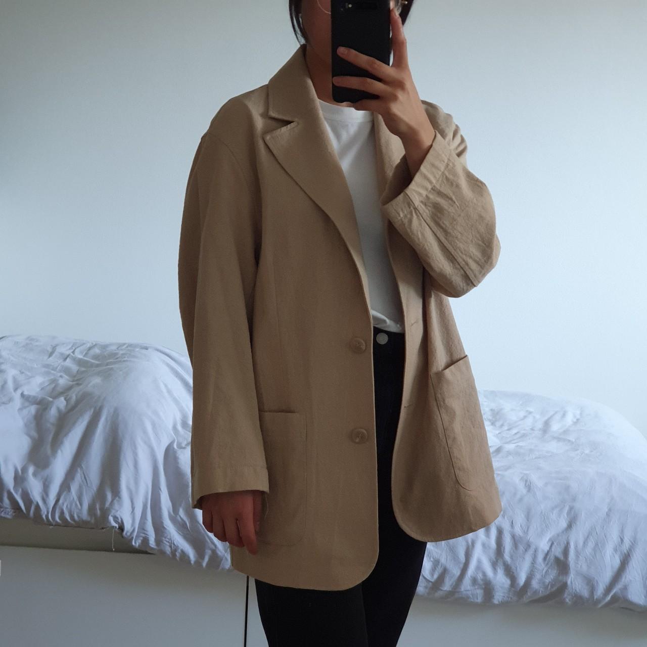 Other Stories Beige Linen Blazer // Bought a Depop