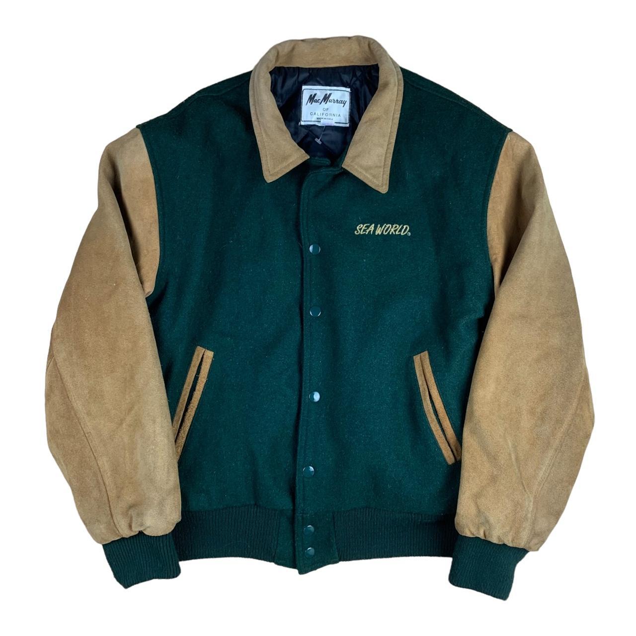 American Vintage Men's Green and Tan Jacket | Depop