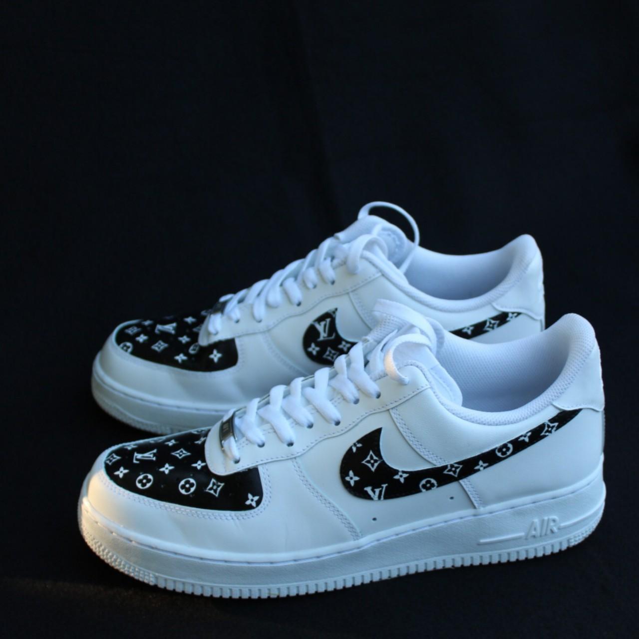 Custom Nike AF1 LV Monogram, A Touch Of Class to a - Depop
