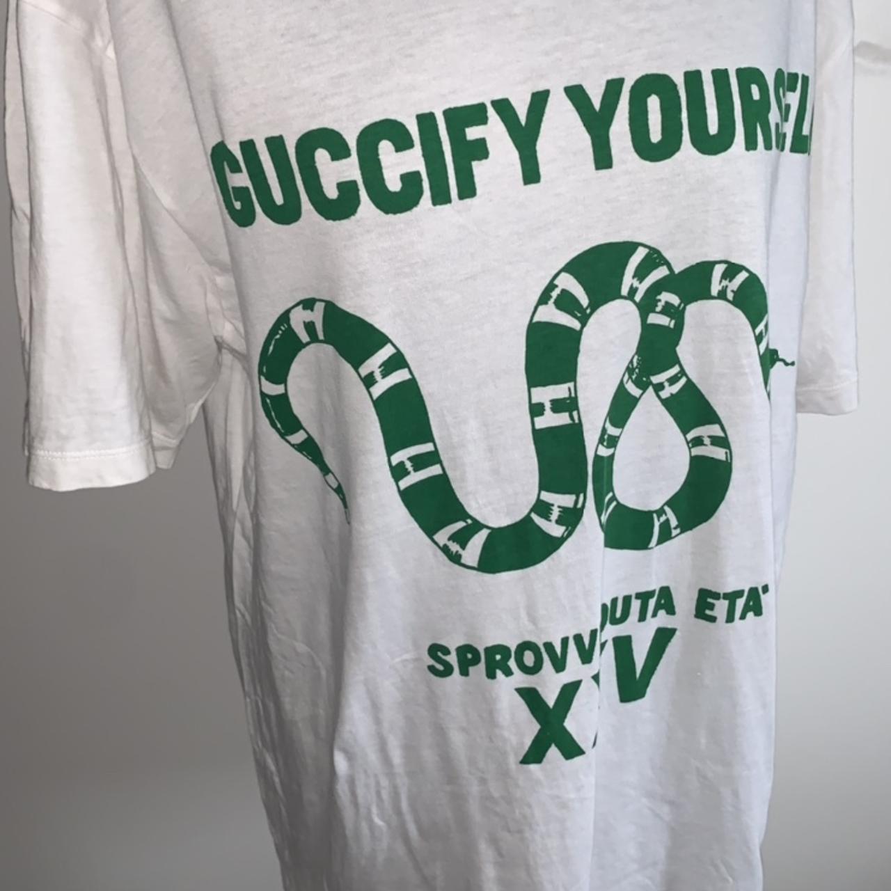 Authentic Gucci Logo T shirt White Guccify... - Depop