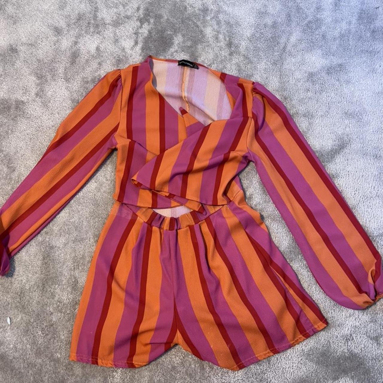 Pretty little thing colourful playsuit perfect for... Depop