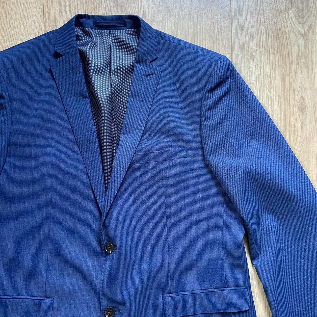 Mens blue single breasted blazer from Matinique with... - Depop
