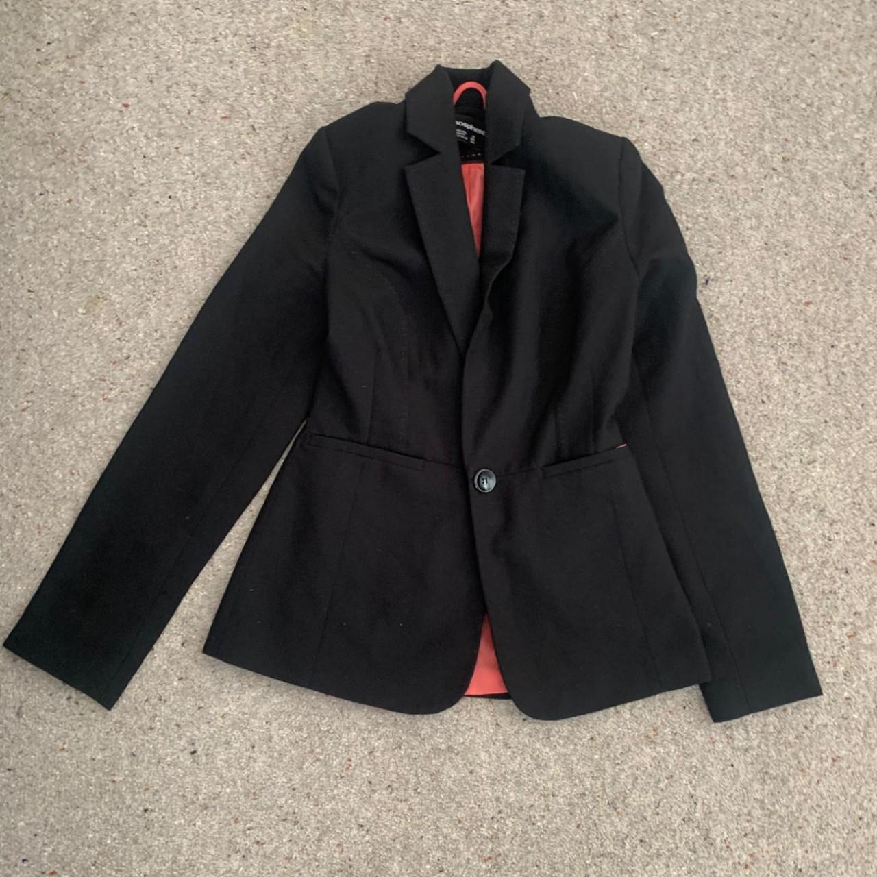 Primark smart black button blazer with pockets... - Depop