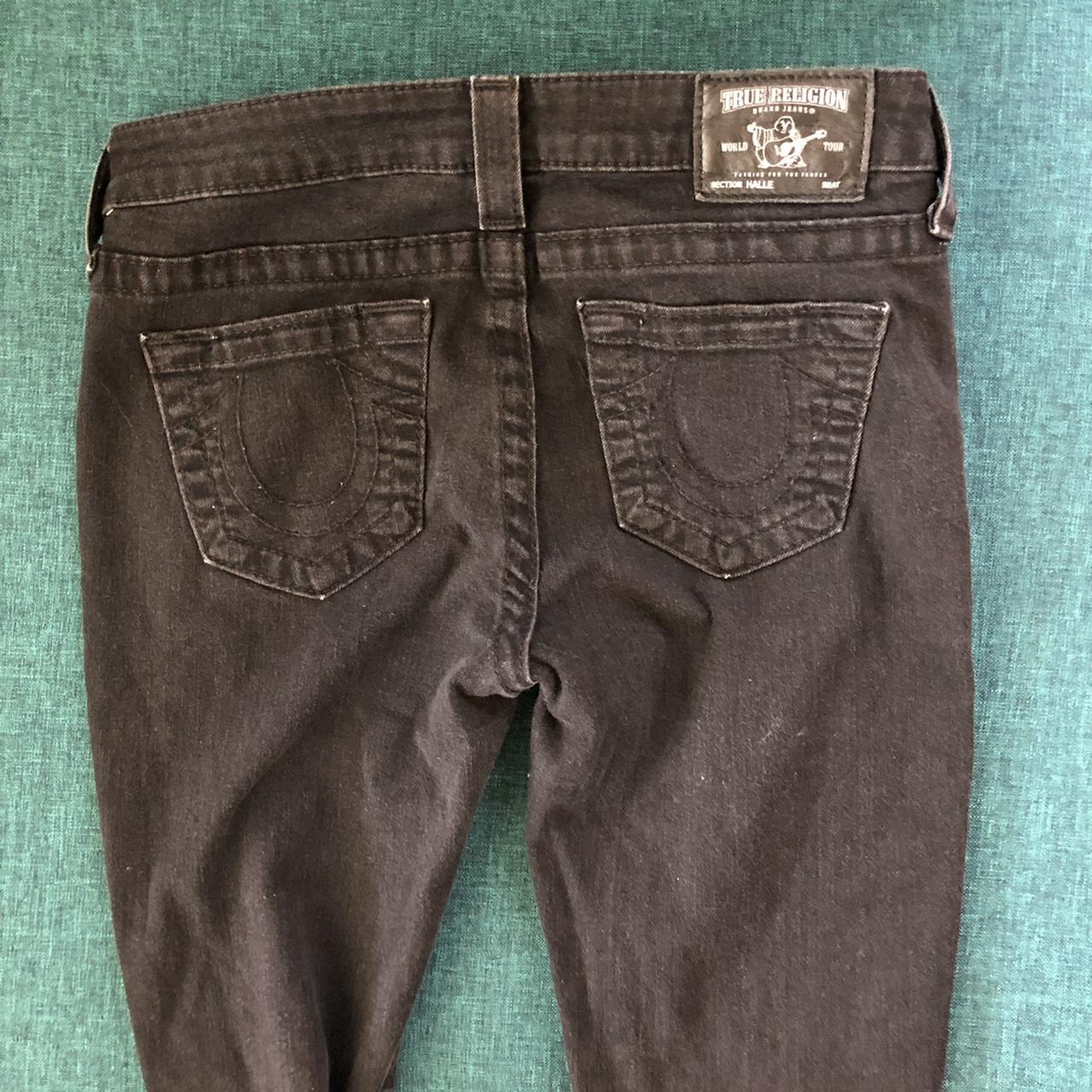 black made in the usa, true religion jeans! straight... - Depop