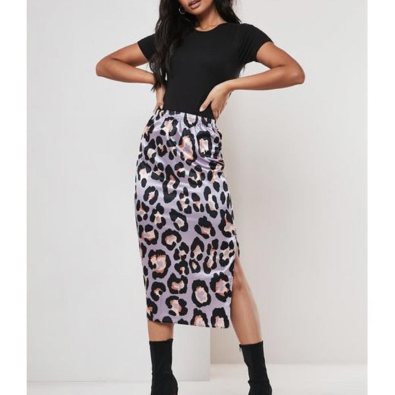 Leopard print 2025 midi skirt missguided