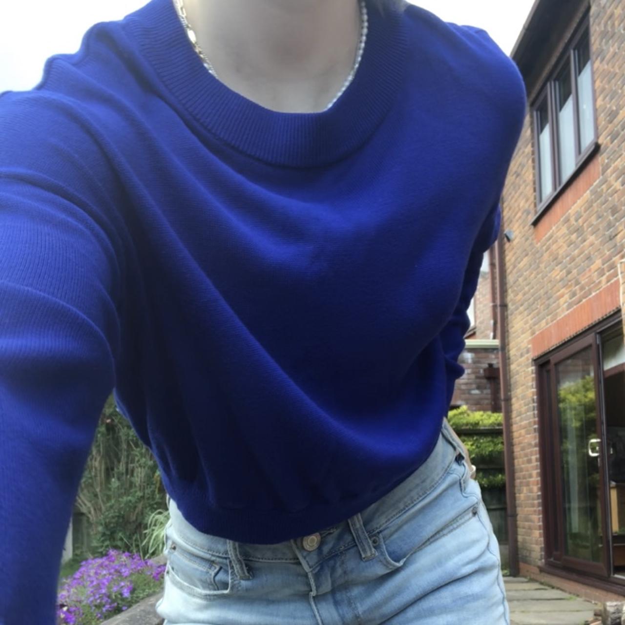 Cobalt blue jumper clearance topshop