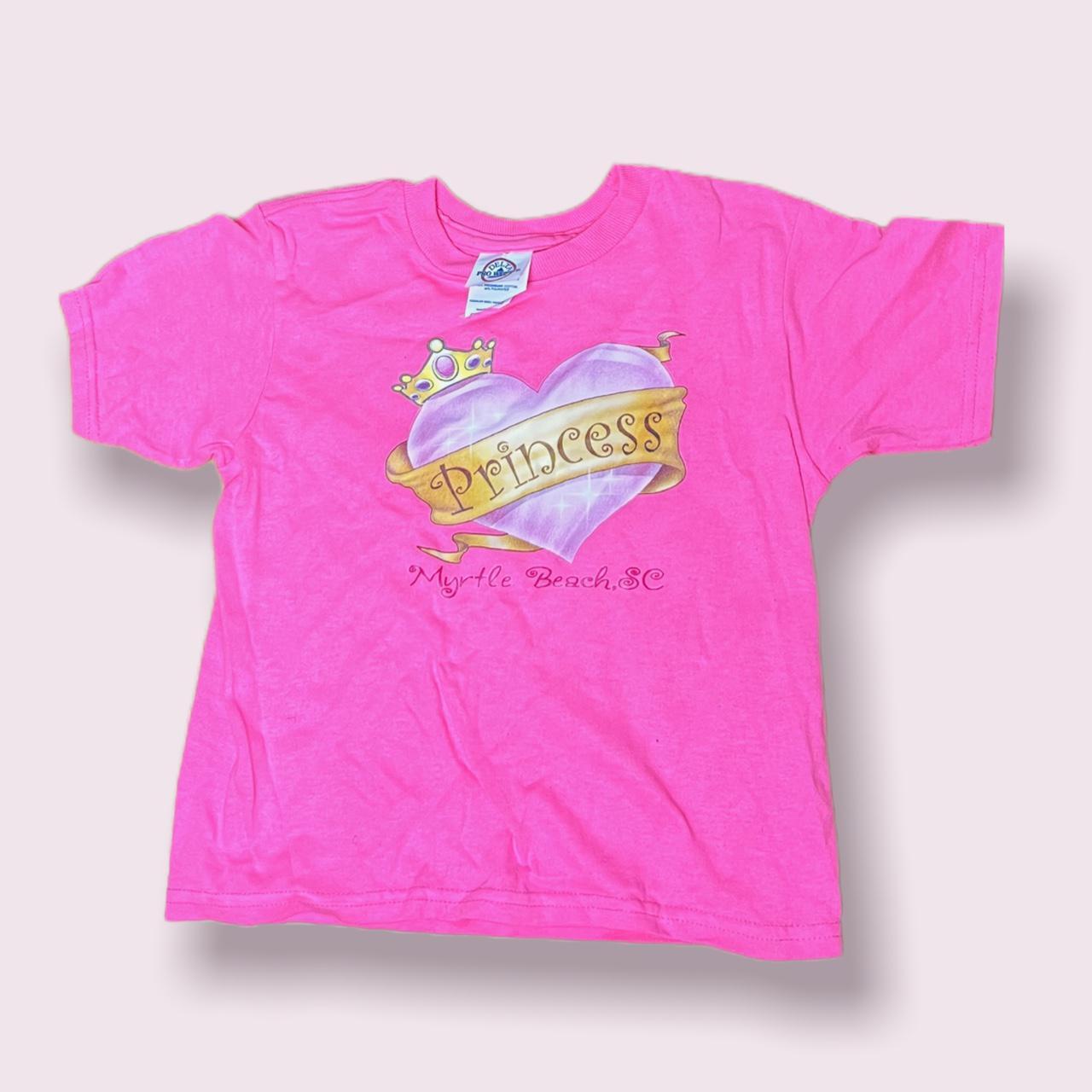 Bright pink princess baby tee 💗 -vibrant neon pink... - Depop