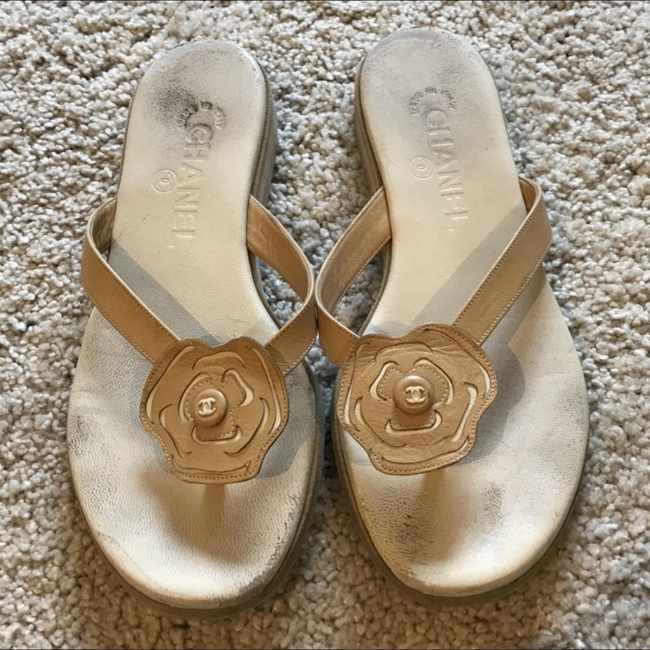 Chanel discount floral sandals