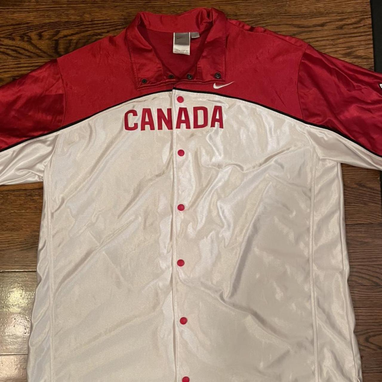 Vintage Canada Basketball Nike Button Up Shirt Depop