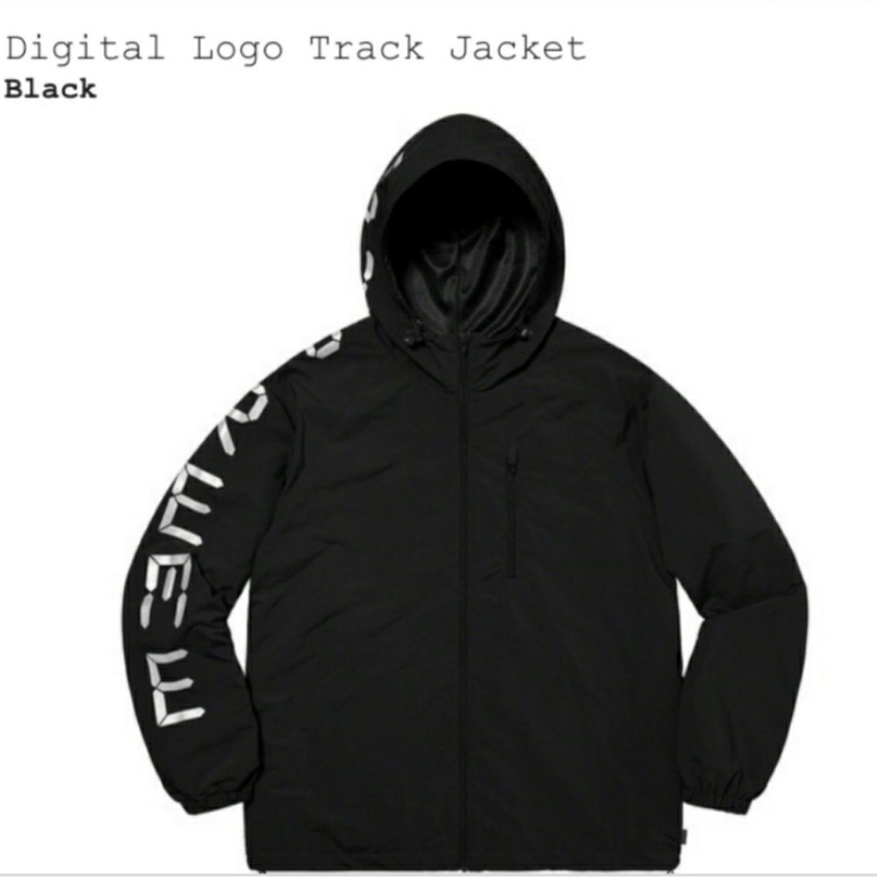 SUPREME Digital Logo Track Jacket. Black color. SIZE Depop