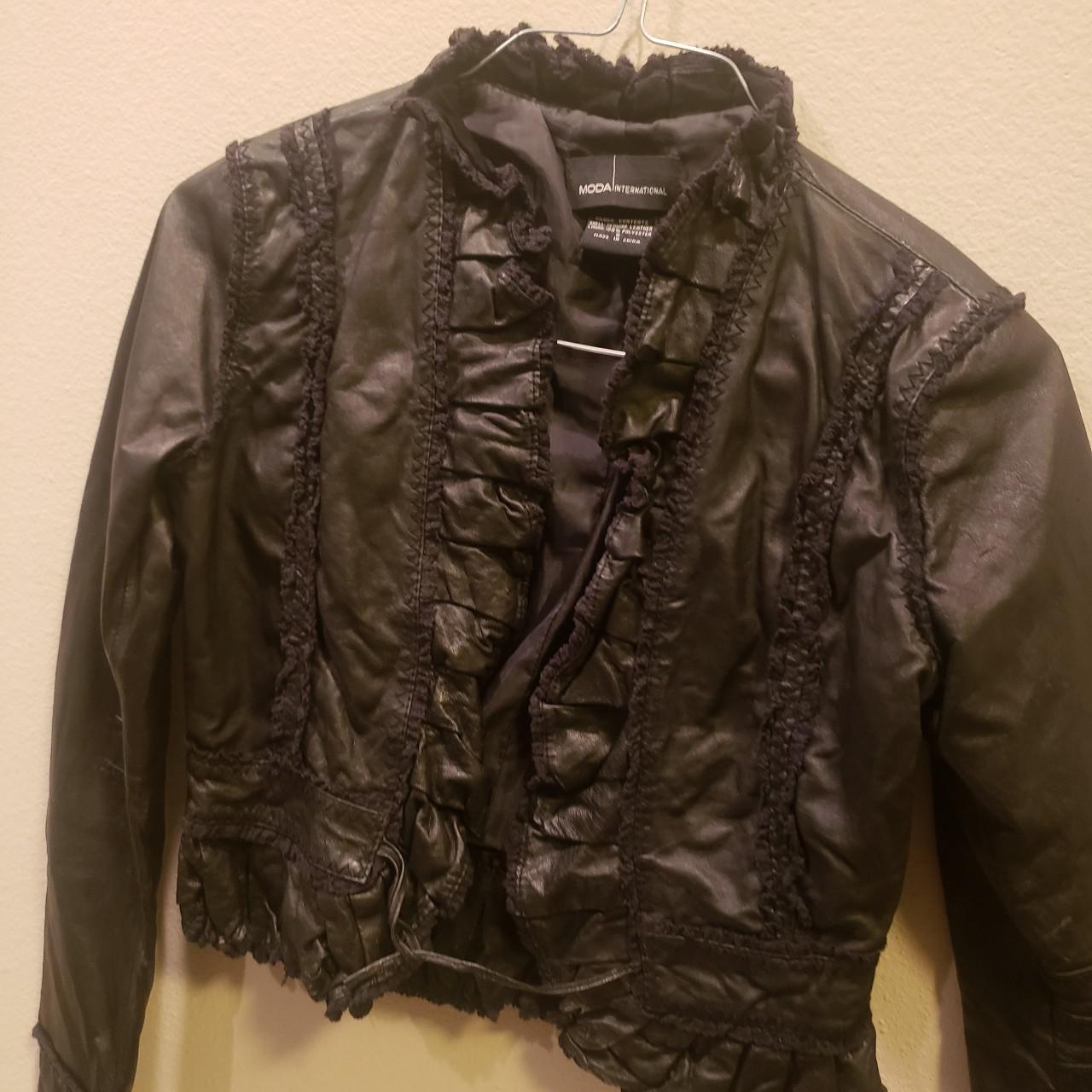 moda international leather jacket