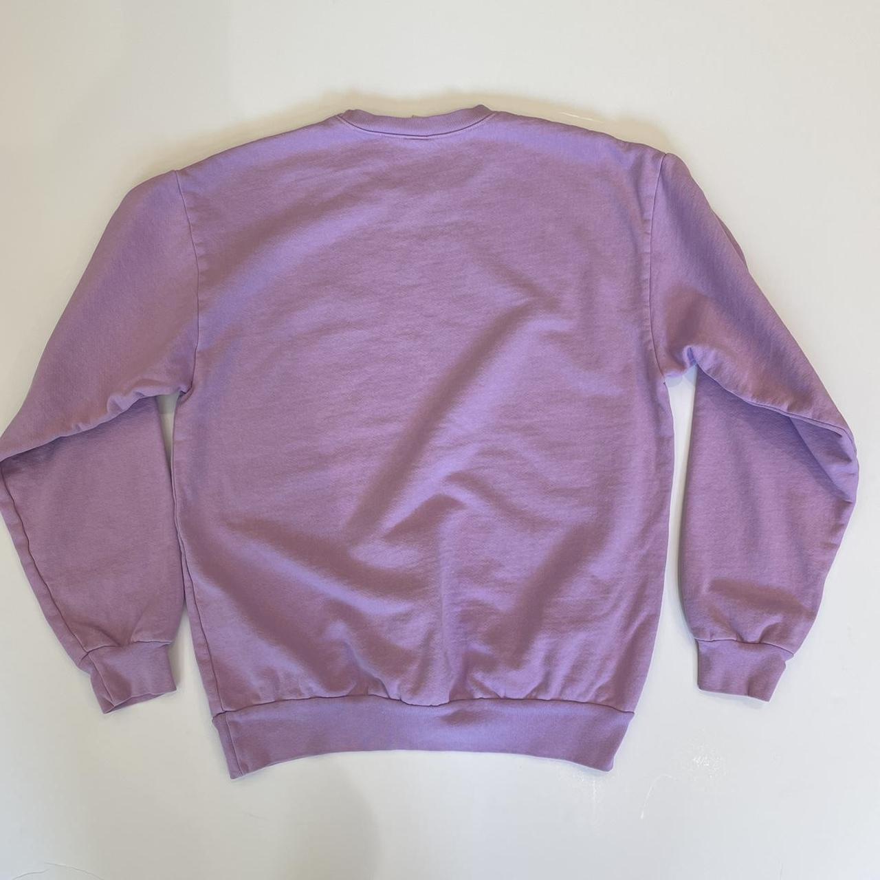 Sporty and Rich classic logo crew neck Lilac Size... - Depop