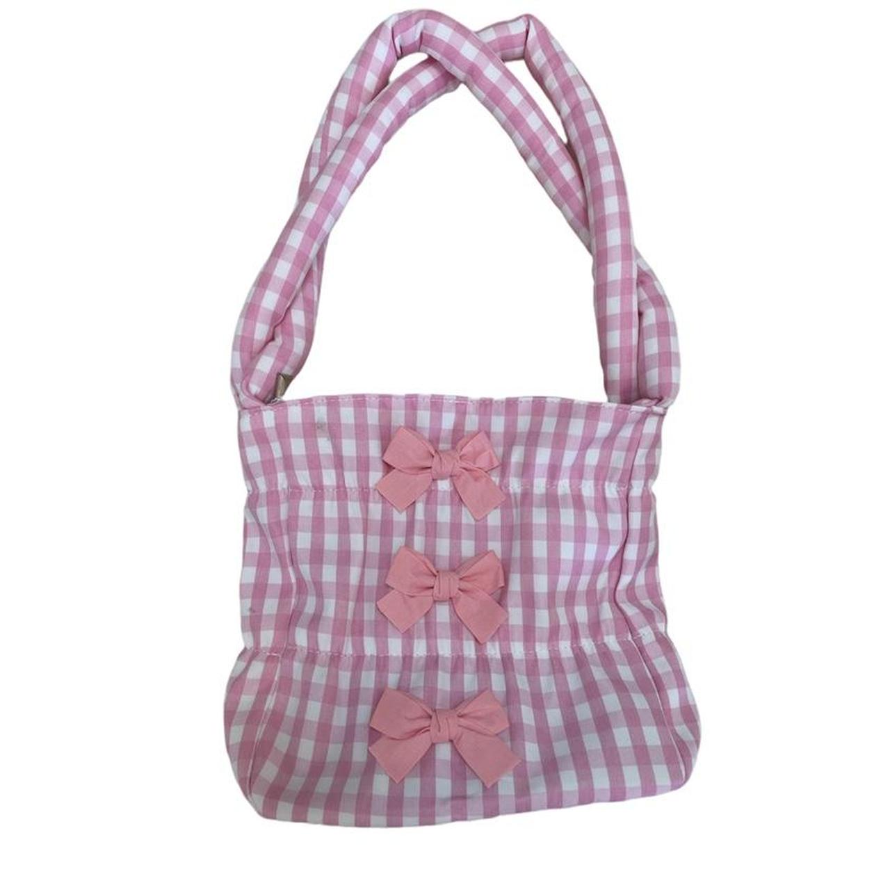 “Coquette” pink gingham and bow bag Durable and... - Depop