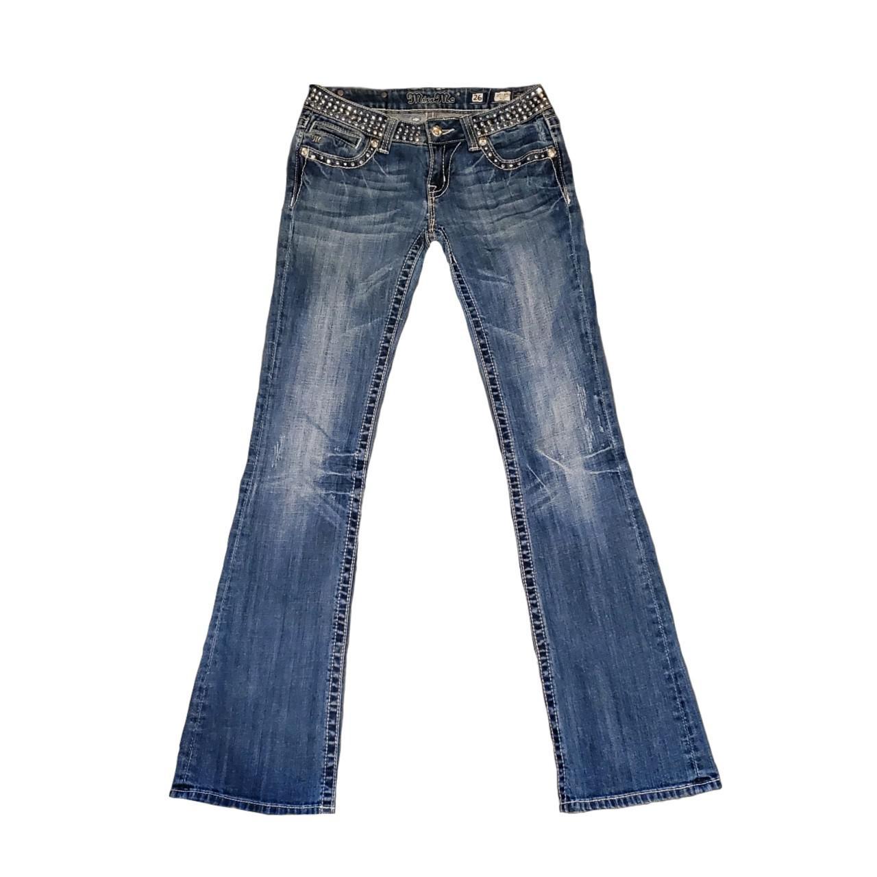 Y2k flare low rise jeans - Rhinestone embellishments... - Depop